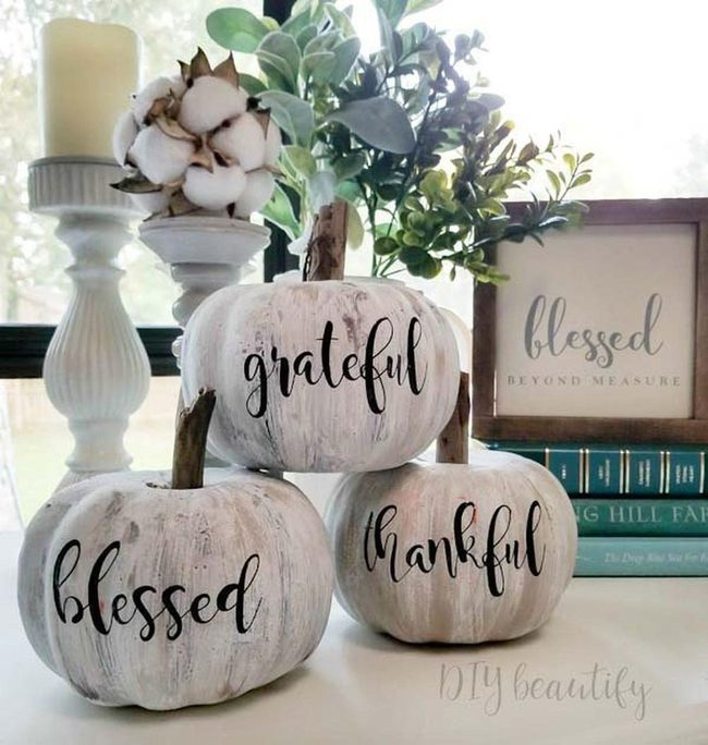Weathered Dollar Store Pumpkins