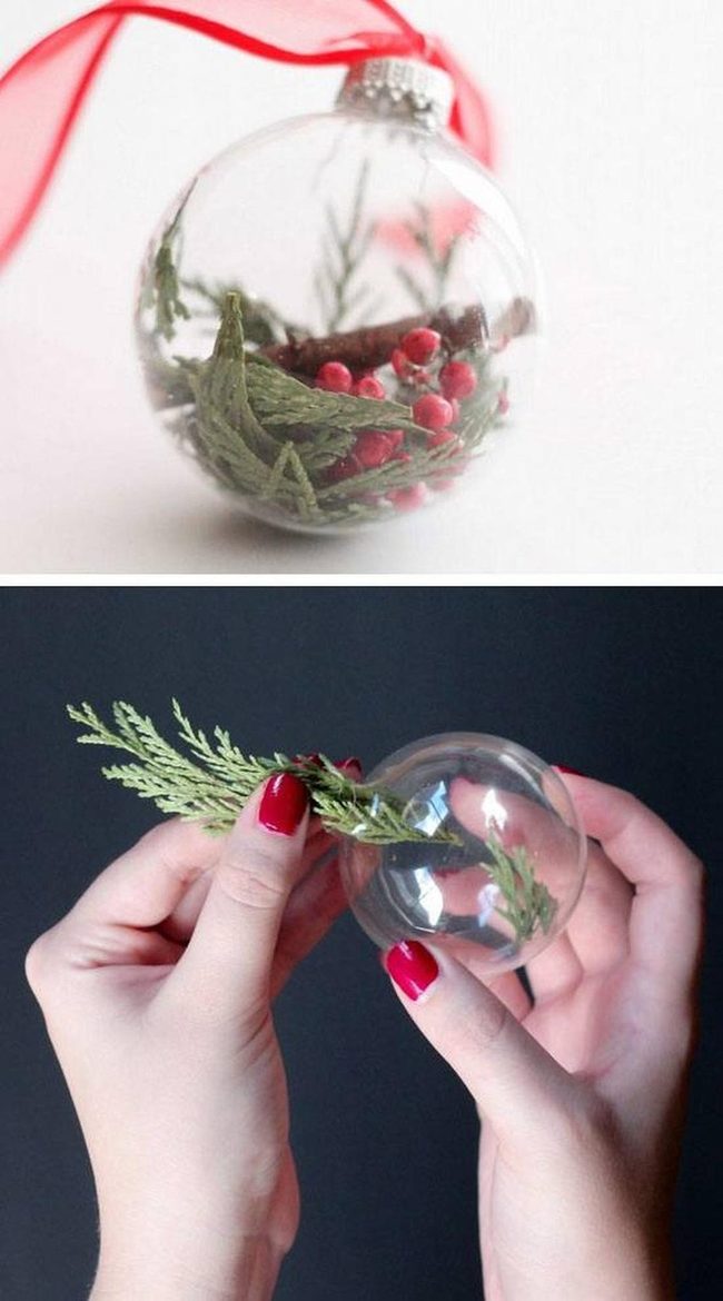 Clear Glass Spheres With Living Greenery