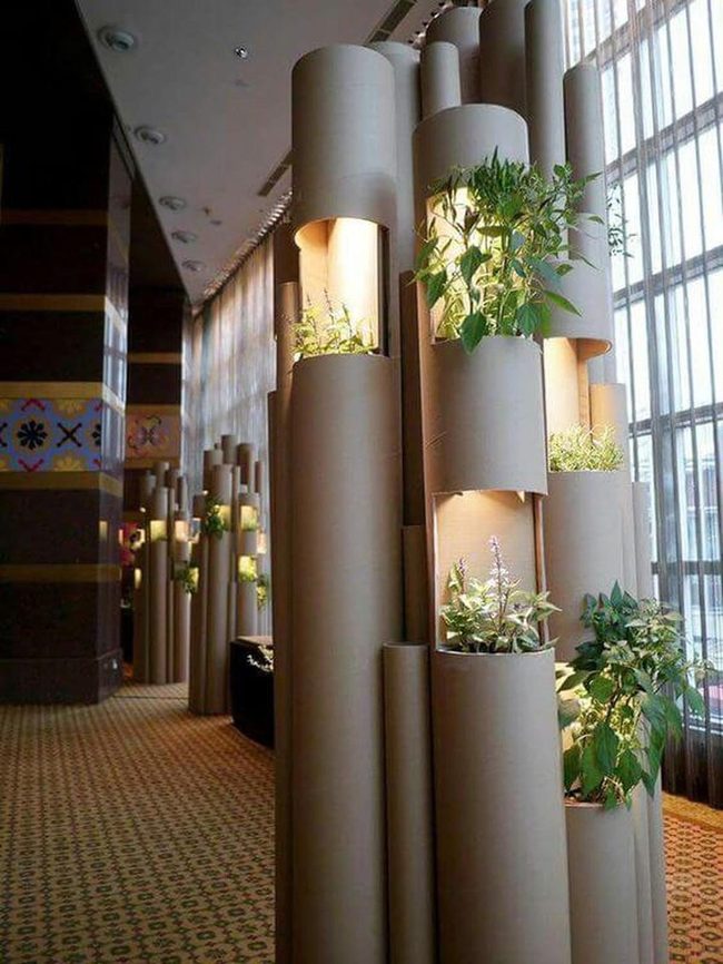 Towering Green Statement Planters