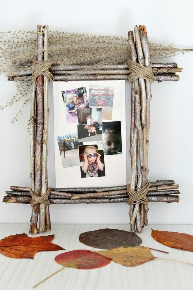 Twigs And Dried Leaves Frame