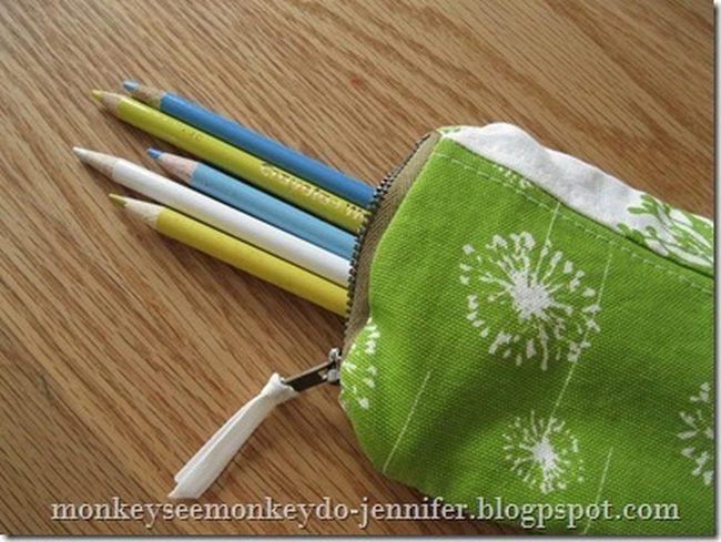 Green Floral Pouch, Colored Pencils Ready