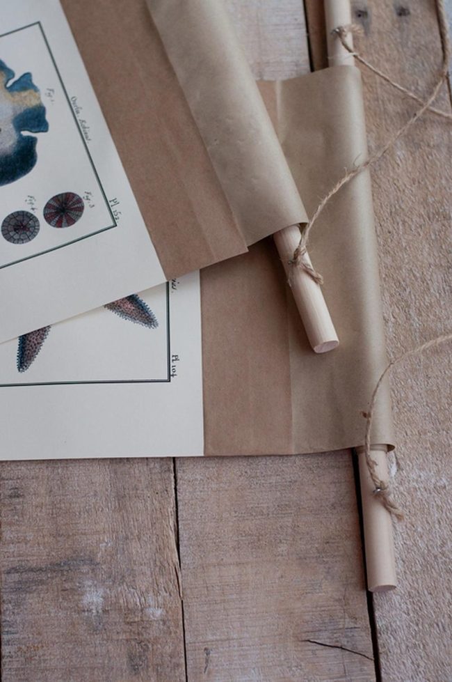 Wooden Rods, Ocean Creatures, Twine