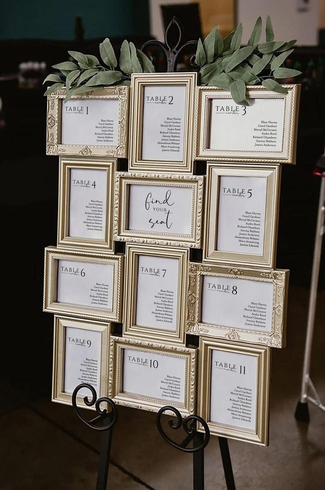 Woven Frames Wedding Seating Display