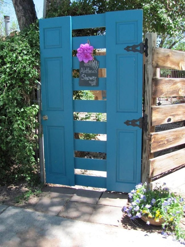 Painted Garden Gate Bursts Color