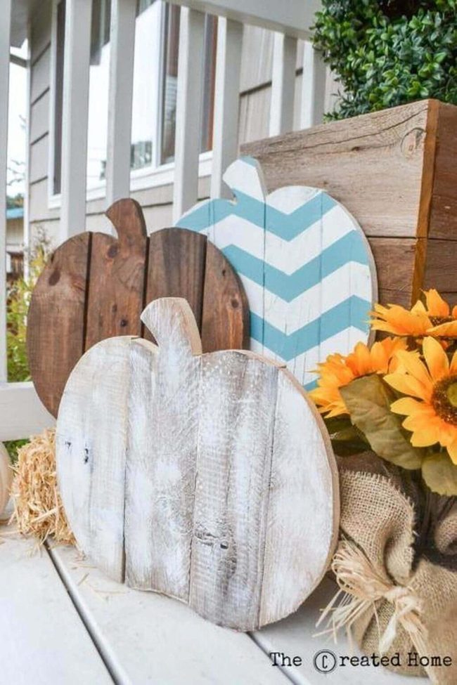 Oversized Orange Pallet Pumpkins