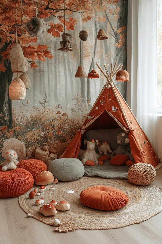 Autumn Leaves And Twigs