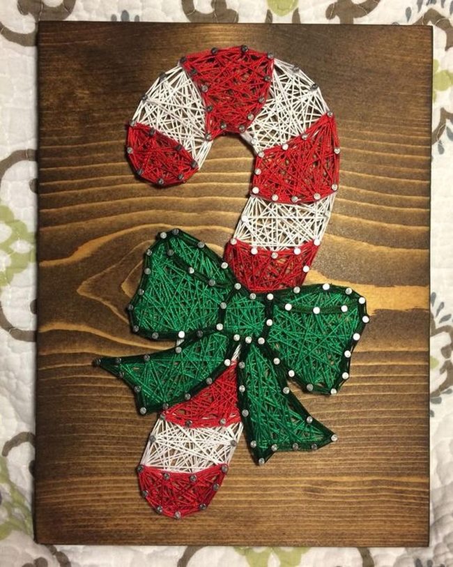 Red And White String Candy Cane