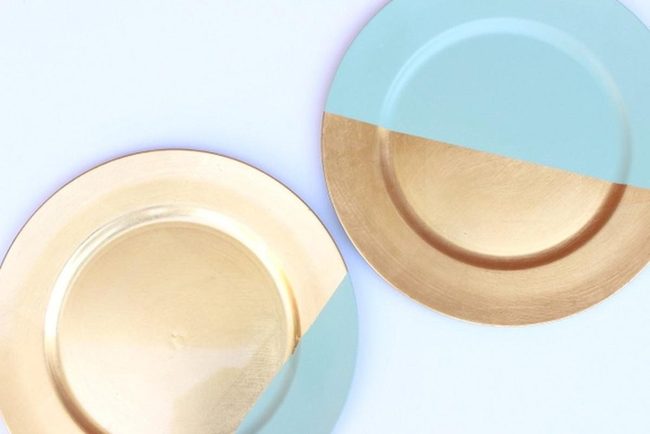 Gold And Blue Ceramic Statements