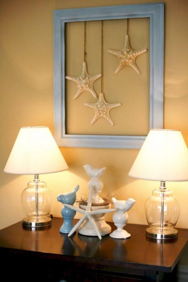 Weathered Wood Frames With Coastal Shells