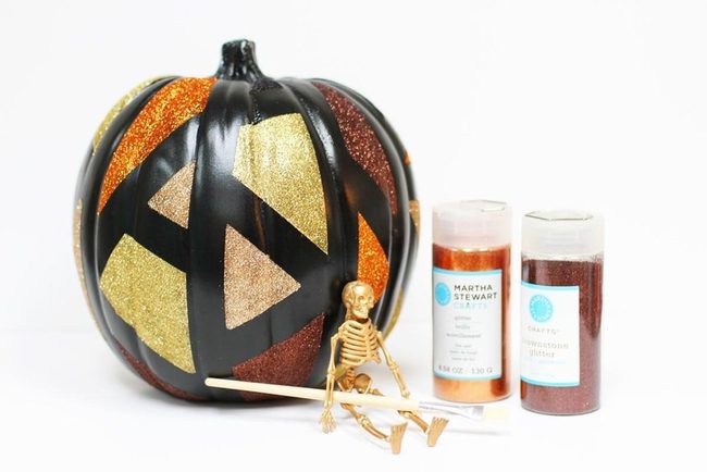 Sparkly Black Gold Pumpkins