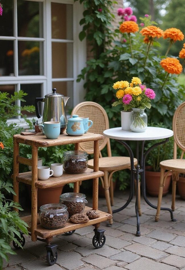 Backyard Coffee Cart Morning Ritual
