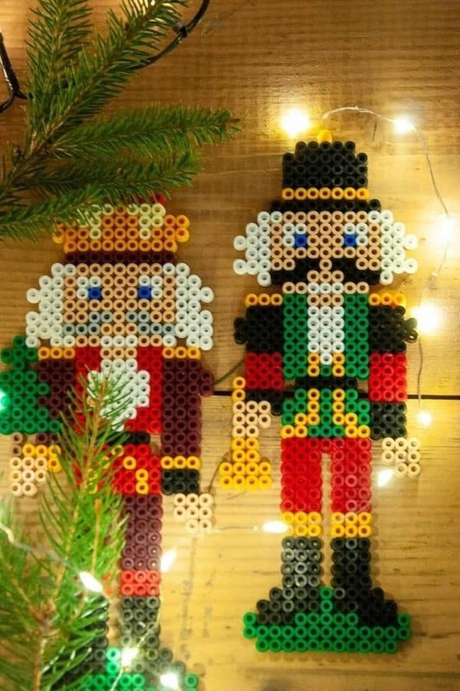 Colorful Bead Nutcrackers In Formation