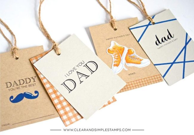 Blue Mustache Tags For Dad