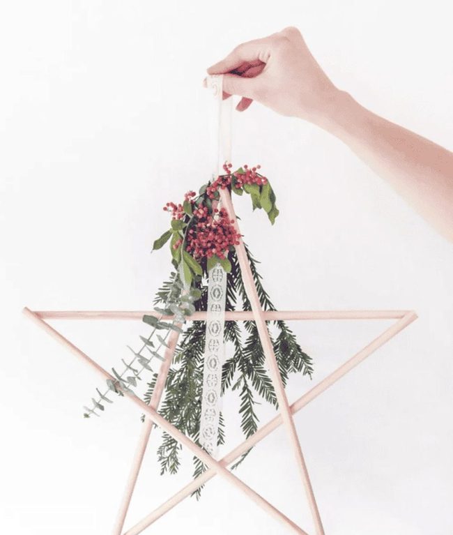 Golden Star With Foraged Branches