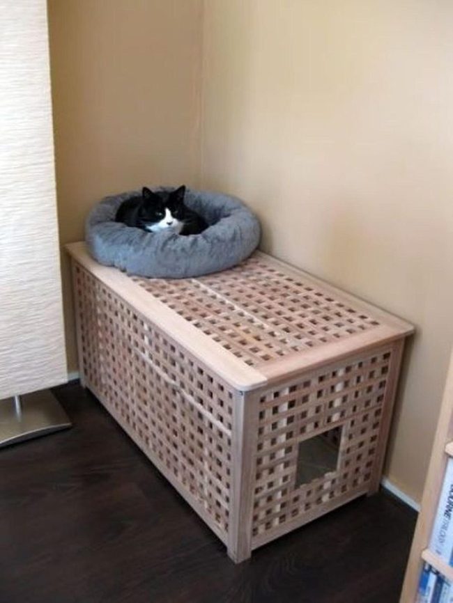 Gray Bed Cat Elevated Nook