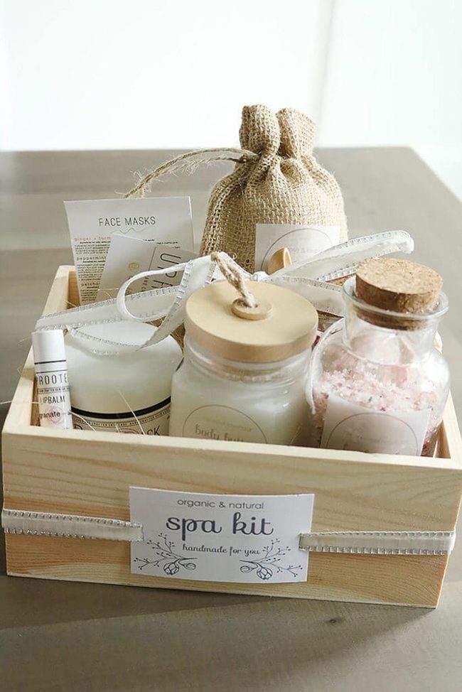 Wooden Box Spa Gift Set