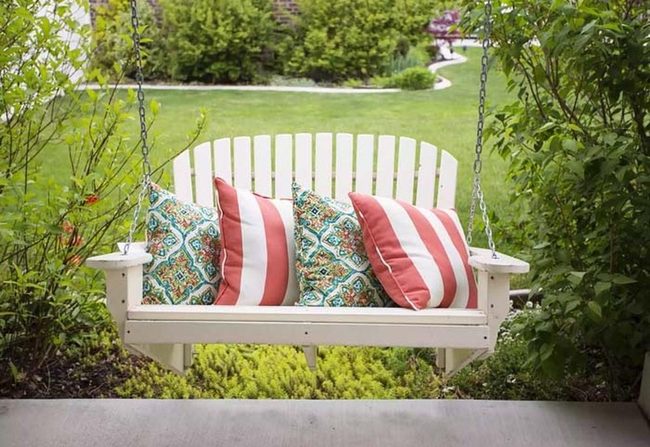 Wooden Porch Swing Deep Seating