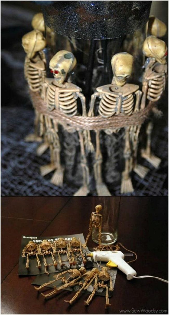 Skeleton Peeking Flower Bouquet