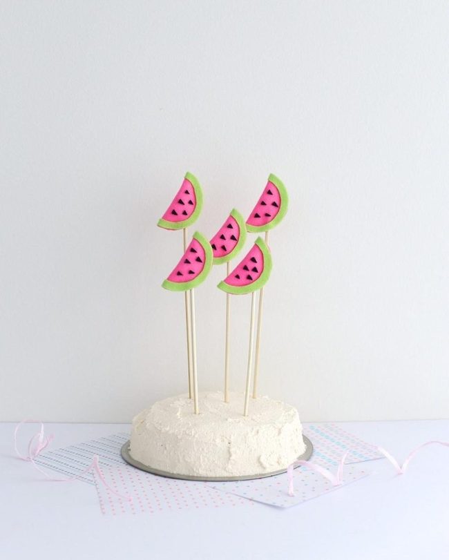 Watermelon Slices Pink Frosting