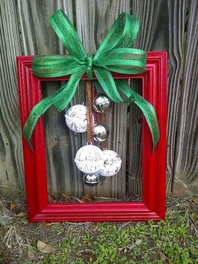 Red Frame Silver Bells Festive