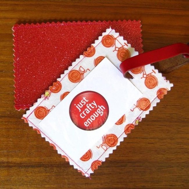 Sparkly Red Knitting Tags