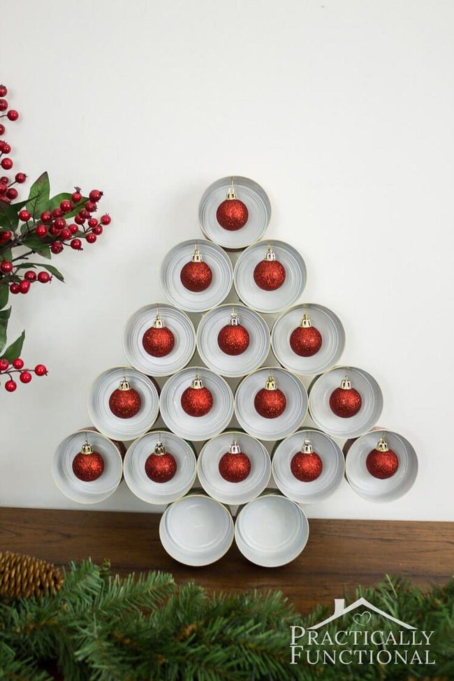 Metallic Tin Can Tree