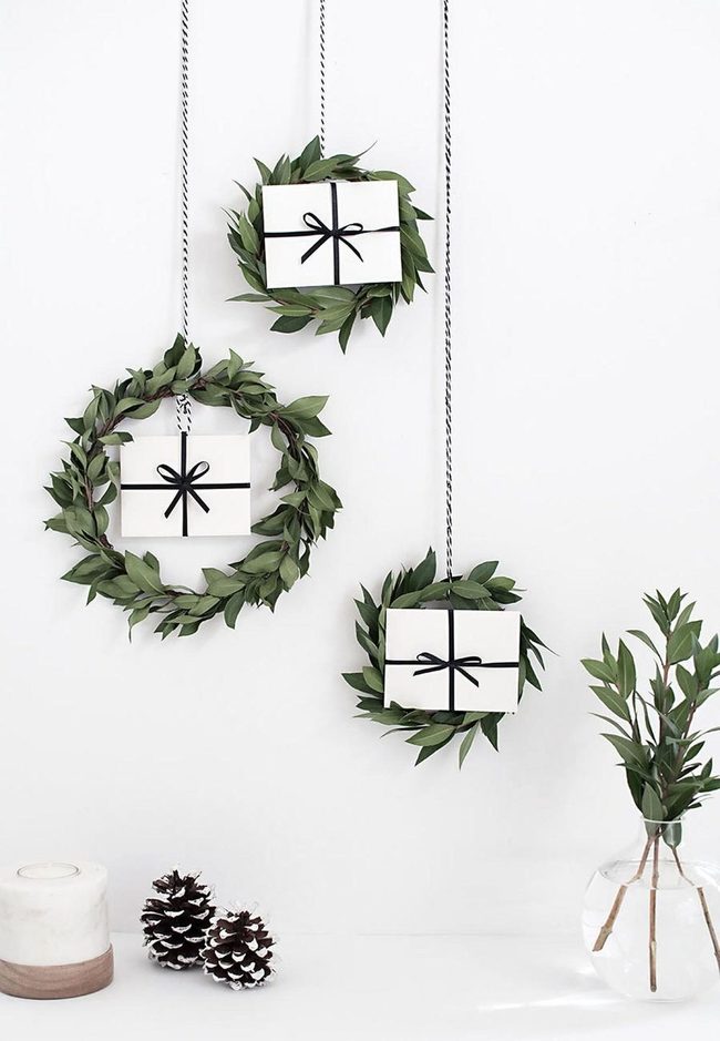 Green Wreaths On Crisp White