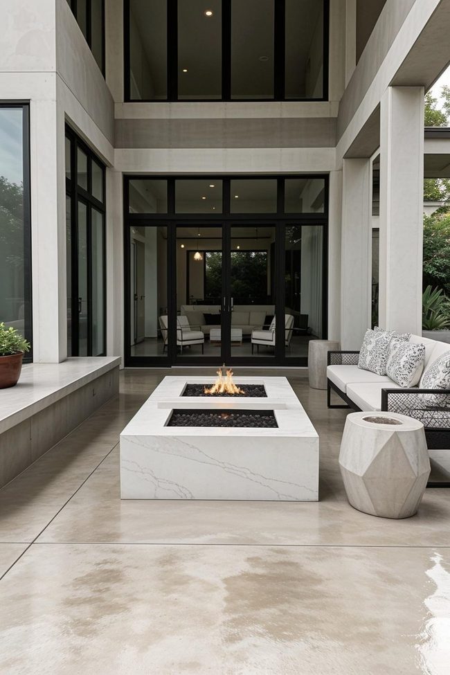 Polished Concrete Marble Porch