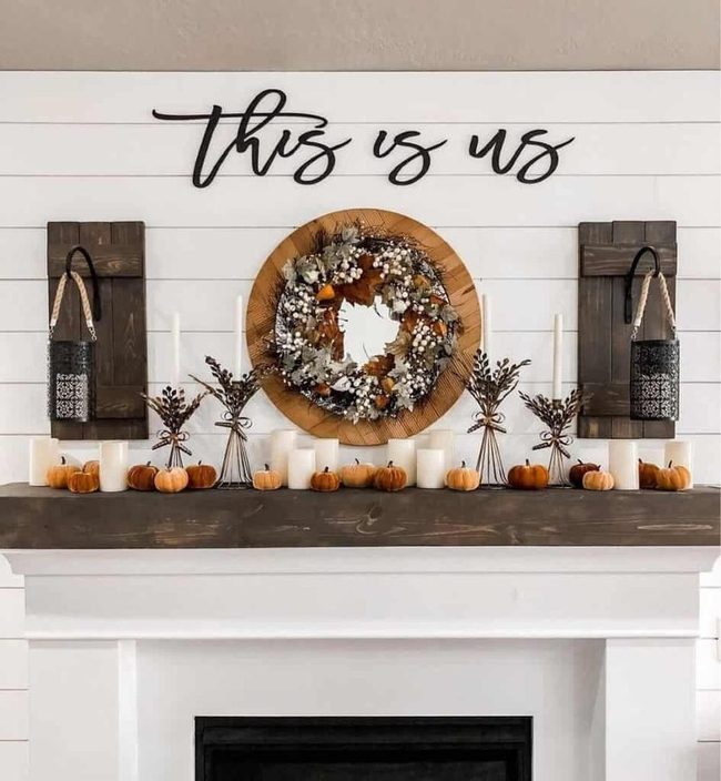 Wooden Mirror Frames Rust Wreath