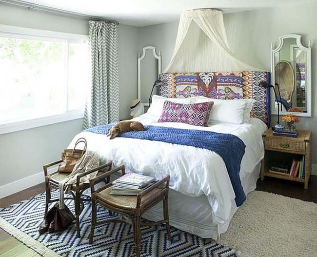 White Fabric Headboard Refresh