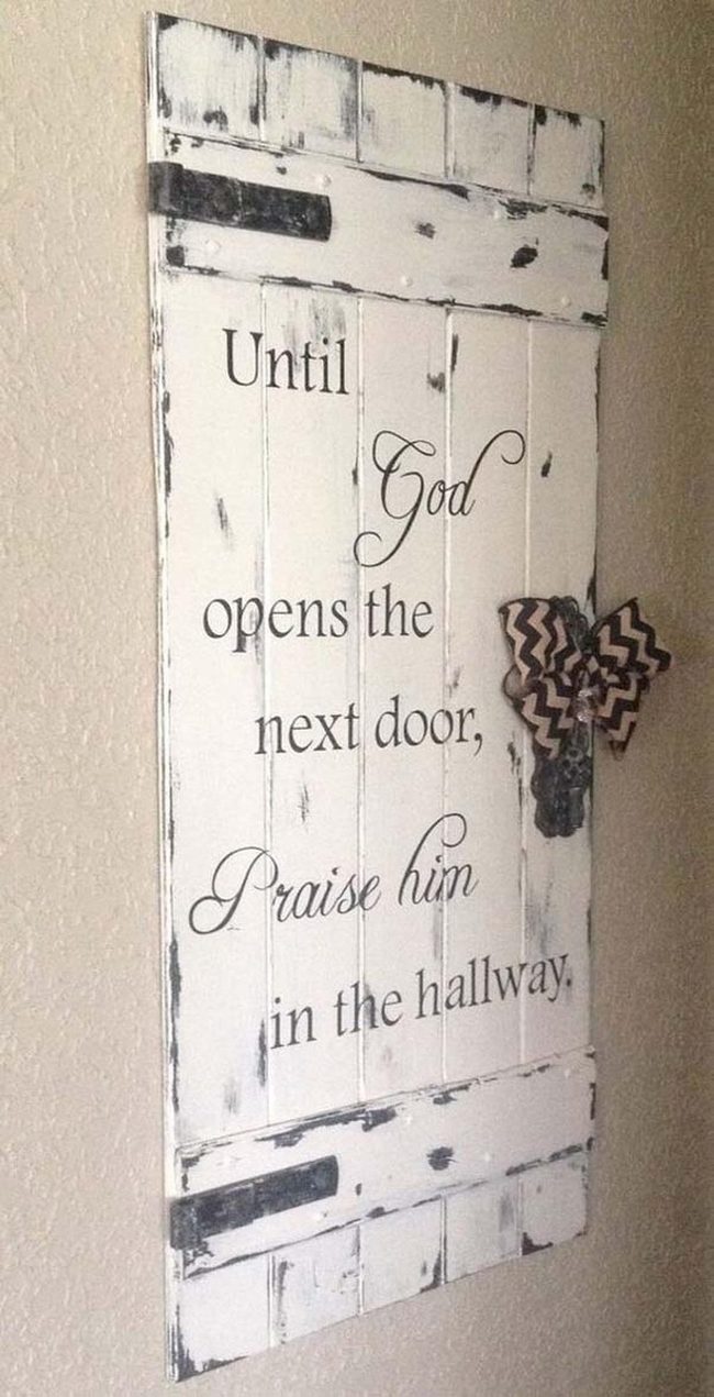 White Shutters With Meaningful Words