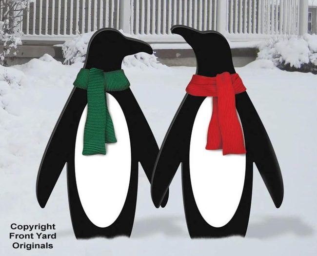 Penguin Yard Figures Winter Display