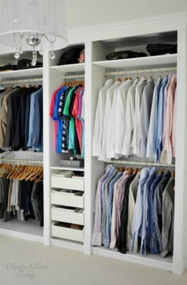 Rainbow Organized Closet Elegance