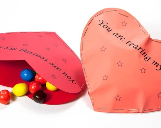 Red Hearts Overflowing Colorful Candies