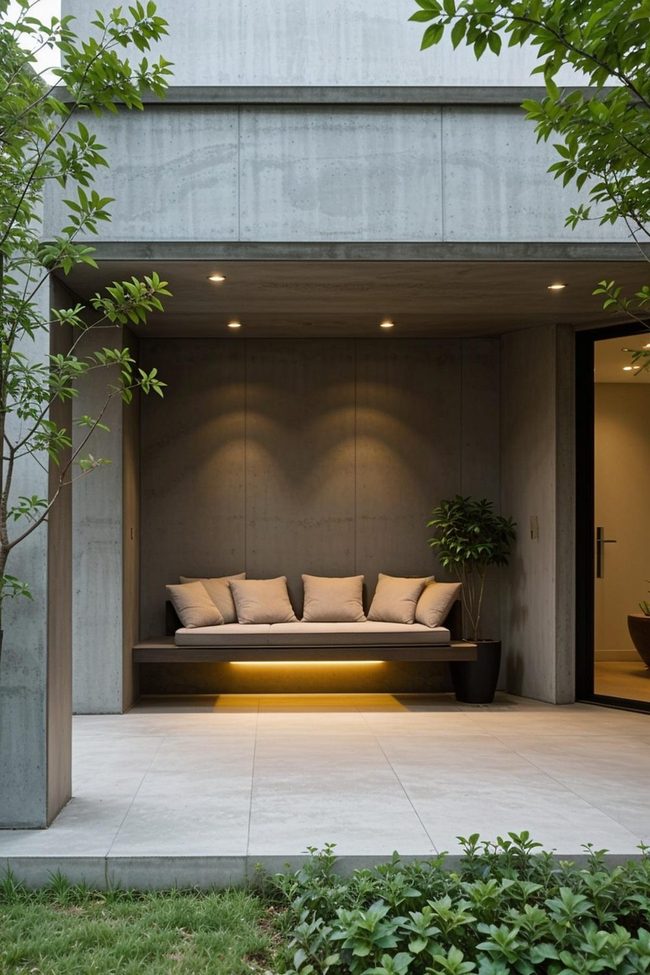 Floating Concrete Bench Statement