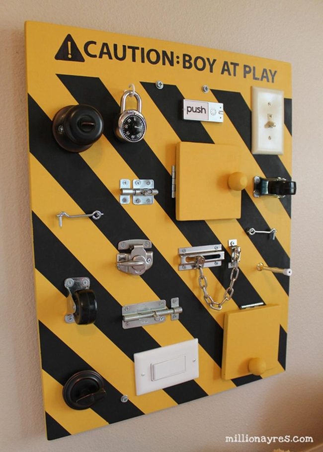 Yellow Striped Learning Board