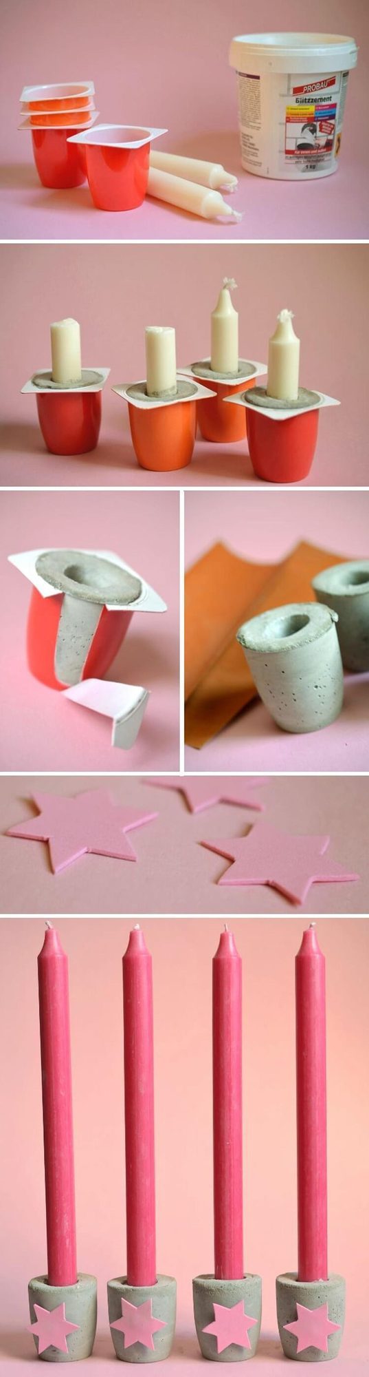 Painted Pudding Cups Candleholders