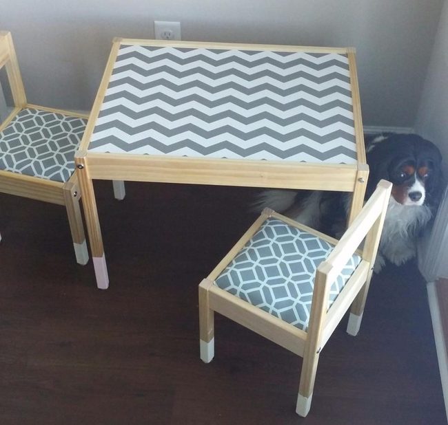 Zigzag Wood Geometric Dining