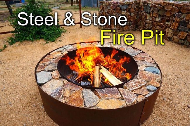 Steel Rings With Stacked Stone