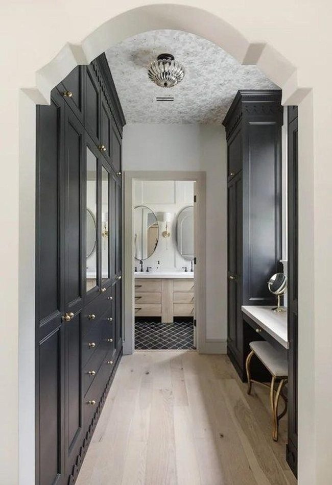 Dark Cabinets Golden Hardware Luxury