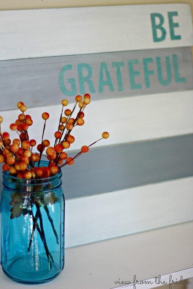 Gray Pallet Board Autumn Lettering