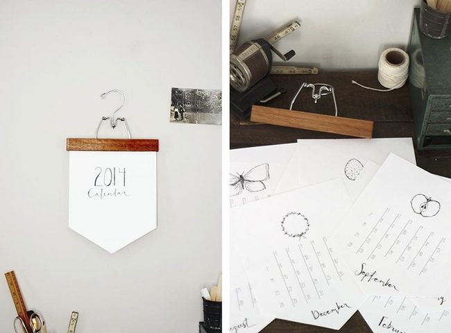 Hand-Drawn Fruit Calendar Workspace