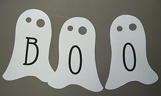 Paper Ghost Boo Decorations