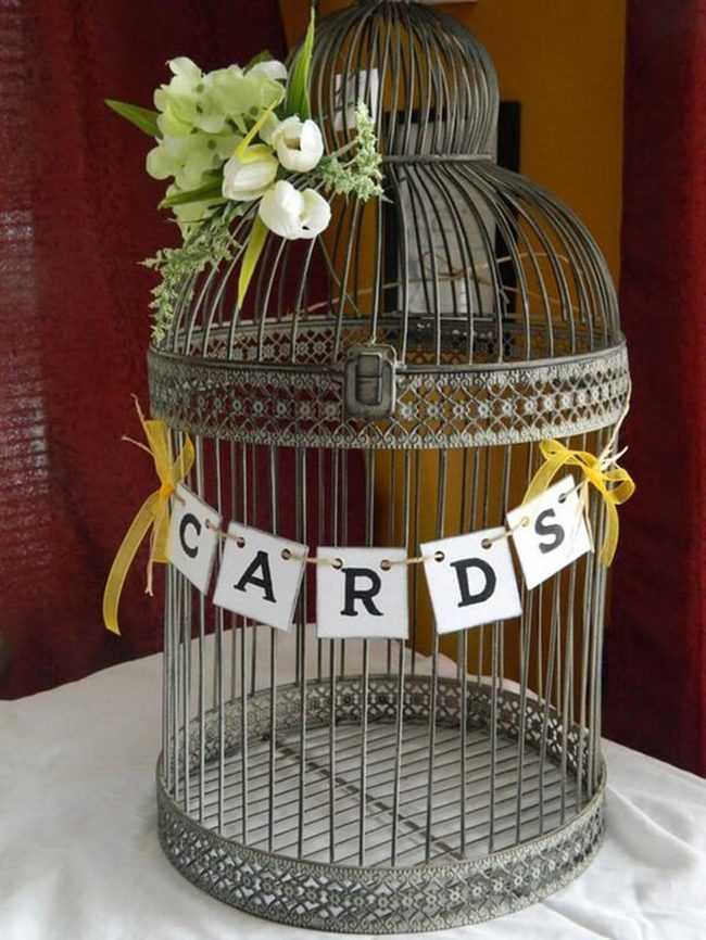 Wedding Card Box Ribbon Banner