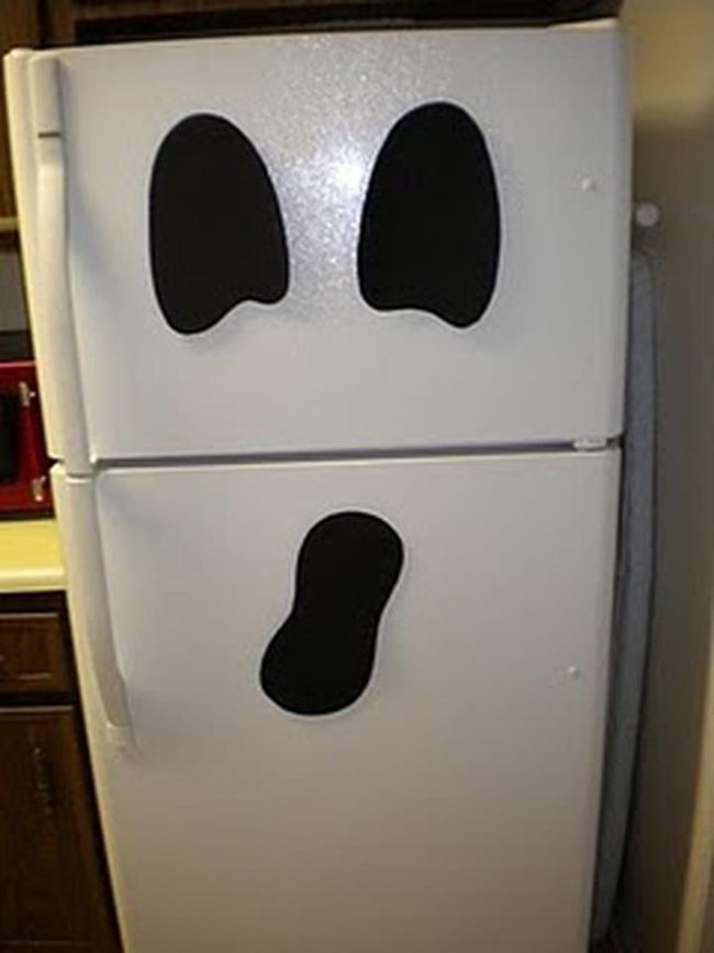 Black Faced Fridges White Kitchen