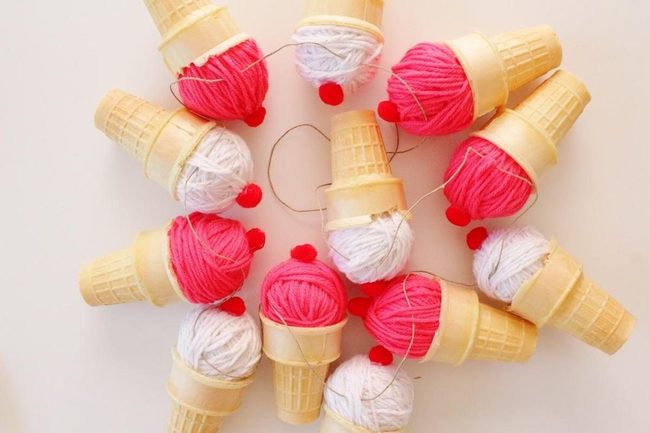 Red Cherry Yarn Ice Cream