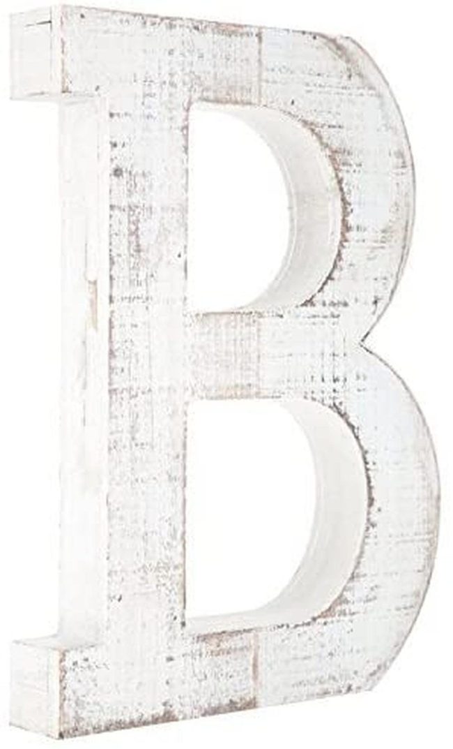 Weathered White Wooden Letters