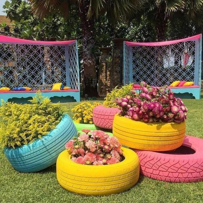 Painted Tires Burst Color