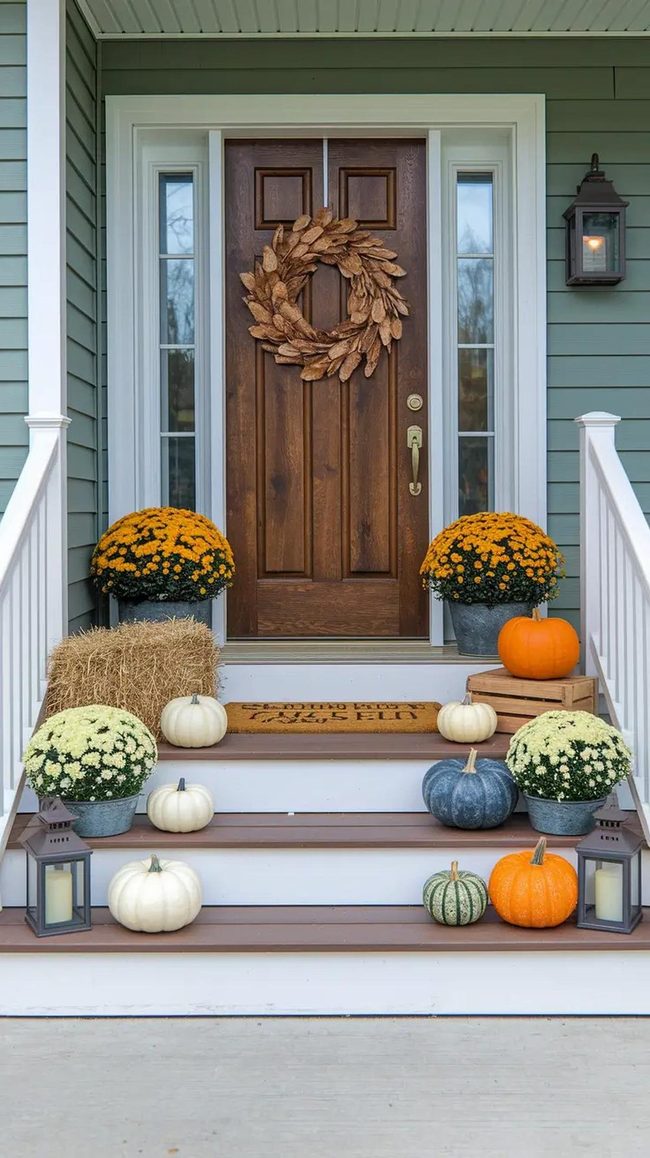 Autumn Pumpkins Bronze Planters