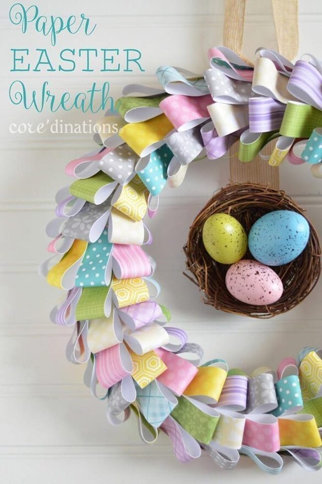 Layered Paper Rainbow Wreath